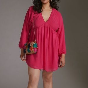 Anthropologie Forever That Girl Sheer Flowy Mini Dress size Small